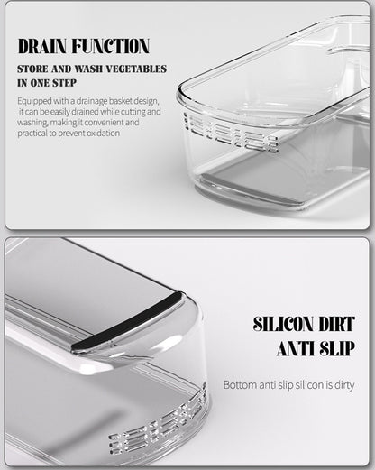 Vegetable Chopper, Multifunctional 15-in-1, Food Slicer Dicer with Stainless Steel Blades, Safety Guard & Drain Basket for Fruits Veggies