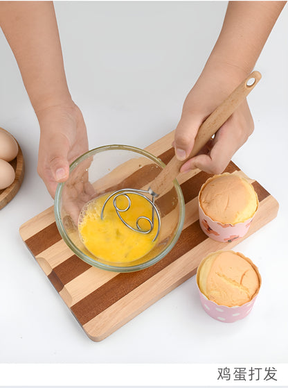 Stainless Steel Hand Dough Mixer, Multipurpose Manual Egg Beater & Dough Kneading Tool for Bread, Pizza, Cookie Dough Mixing, Easy to Use for Home Baking Daily Cooking Tasks