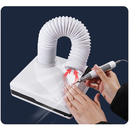 65W Desktop Dust Collector with LED Light, 360° Rotatable & Telescopic Hose for Nail Art, Dental Lab & Workbench