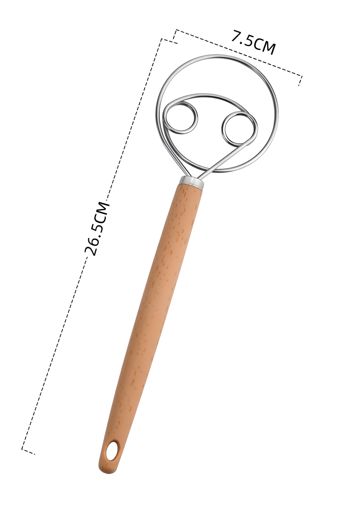 Stainless Steel Hand Dough Mixer, Multipurpose Manual Egg Beater & Dough Kneading Tool for Bread, Pizza, Cookie Dough Mixing, Easy to Use for Home Baking Daily Cooking Tasks