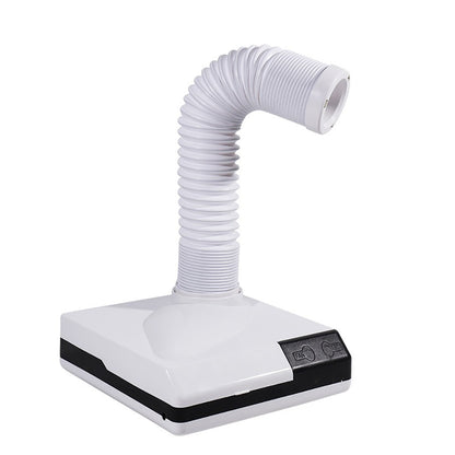 65W Desktop Dust Collector with LED Light, 360° Rotatable & Telescopic Hose for Nail Art, Dental Lab & Workbench