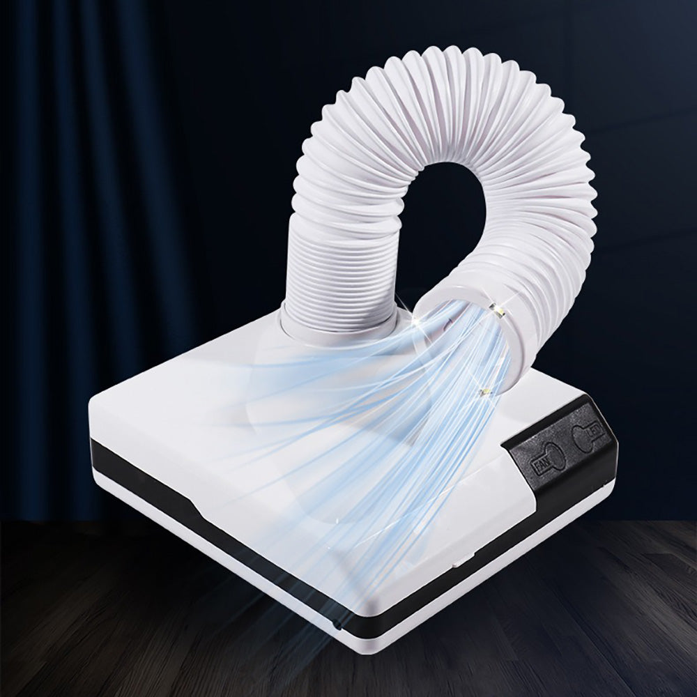 65W Desktop Dust Collector with LED Light, 360° Rotatable & Telescopic Hose for Nail Art, Dental Lab & Workbench