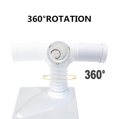 65W Desktop Dust Collector with LED Light, 360° Rotatable & Telescopic Hose for Nail Art, Dental Lab & Workbench