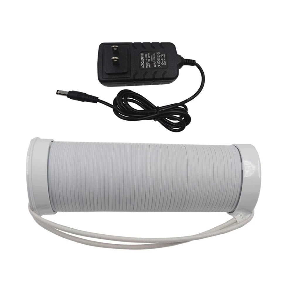 65W Desktop Dust Collector with LED Light, 360° Rotatable & Telescopic Hose for Nail Art, Dental Lab & Workbench