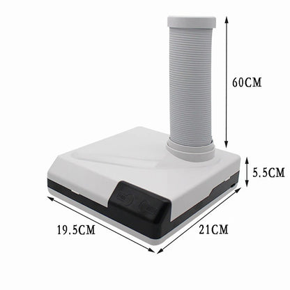 65W Desktop Dust Collector with LED Light, 360° Rotatable & Telescopic Hose for Nail Art, Dental Lab & Workbench