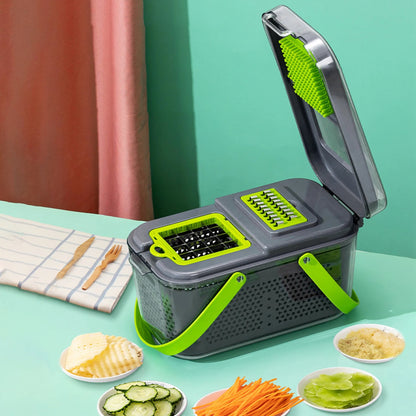 22 in 1 Vegetable Chopper, Multifunctional Food Slicer Dicer with Stainless Steel Blades for Kitchen Prep