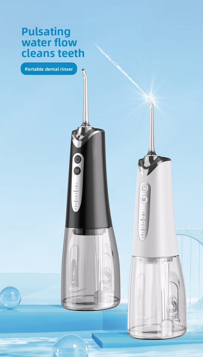Cordless Water Flosser for Teeth, Portable Oral Irrigator with 5 Modes, 300ML Tank, 5 Nozzles, USB Rechargeable for Travel & Home Use