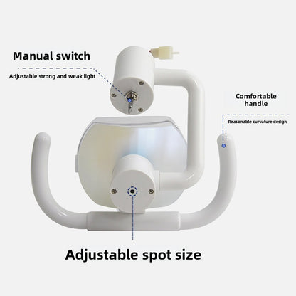 Dental Unit Halogen Exam Lamp, 7000-32000 LUX, High CRI 95%, Adjustable Spot Size for Clinic Use