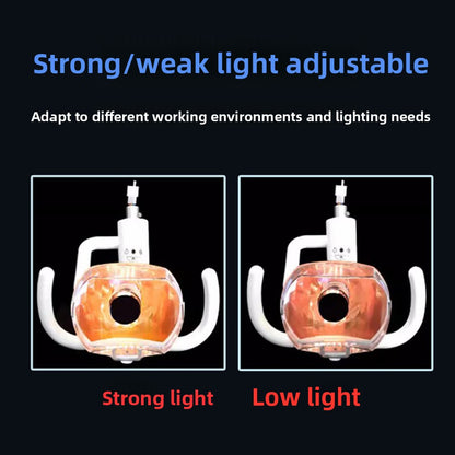 Dental Unit Halogen Exam Lamp, 7000-32000 LUX, High CRI 95%, Adjustable Spot Size for Clinic Use